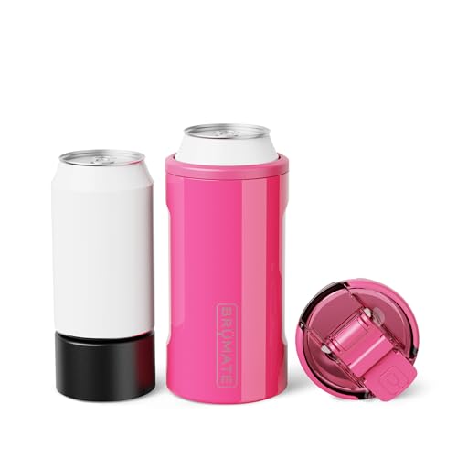 Image of BruMate Hopsulator Trio 3-in-1 Insulated Can Cooler for 12oz / 16oz Cans + 100% Leak Proof Tumbler with Lid | Insulated for Beer, Soda, and Energy Drinks