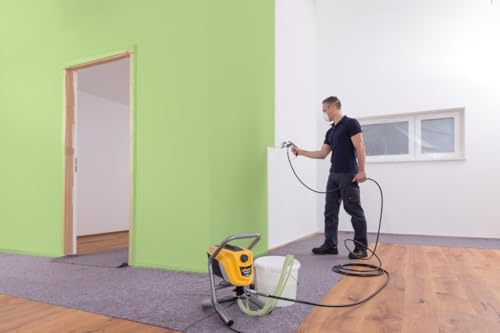 WAGNER ControlPro 250M - Airless Paint Sprayer for Wall & Ceiling/Wood & Metal paint - interior and exterior usage, covers 15 m² in 2 min, 110 bar, adjustable spray pressure, 9 m hose