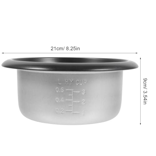 Ciieeo 1.5L Universal Non-Stick Rice Cooker Inner Pot Replacement Aluminium Alloy Cooking Container with Scale Design for Home Kitchen Use - Image 4