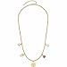 Produktbild JEWELS BY LEONARDO Halskette Giselle  Anker-Kette aus goldfarbenem Edelstahl  5 kleine Charm Anhänger mit unterschiedlichen Motiven  45-50 cm Länge  Schmuck Geschenk für Frauen  023214