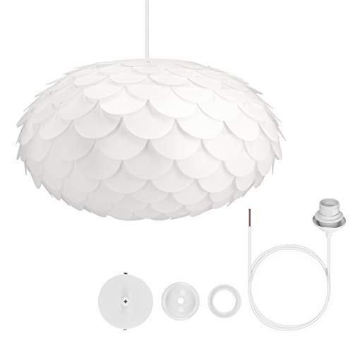 kwmobile Lámpara de puzzle colgante DIY - Pantalla rompecabezas para lámpara de...