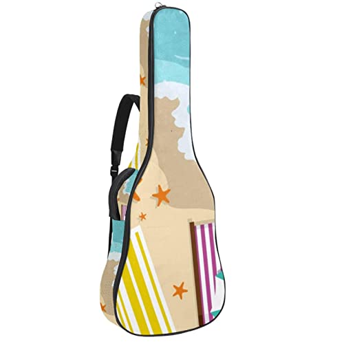Housse étanche pour guitare acoustique avec double bandoulière et poche Motif petite abeille, Multicolore 03., 42.9×16… - Les Beatles, Paul McCartney, John Lennon, RIngo Starr, George Harrison Housse étanche pour guitare acoustique avec double bandoulière et poche Motif petite abeille, Multicolore 03., 42.9x16…