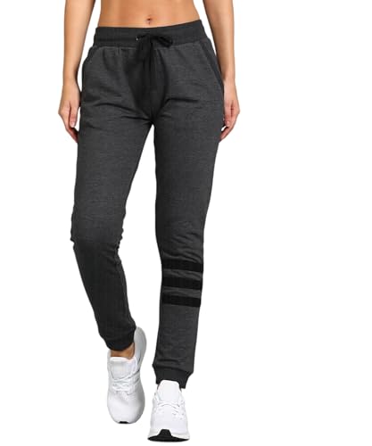 Image of Alan Jones Clothing Women's High Rise Solid Slim Fit Joggers Track Pant