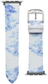 Ted Baker Light Blue & White Leather Strap for Apple Watch® (Model: BKS42S203B0) - 1