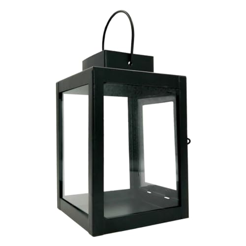 ABOOFAN 1pc Lantern Metal Outdoor Decor Household Decor Vintage Candle Holder Decorative Candle Holder Portable Pillar Candle Holder Wind Lamp Wrought Iron Wall Lamp Hanging