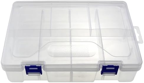 9x6x2.3inch PP Plastic Divided Storage Container Transparent Fish...