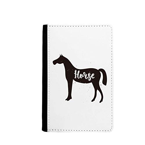 Étui pour passeport de voyage classique avec motif équestre multicolore aux finitions soignées