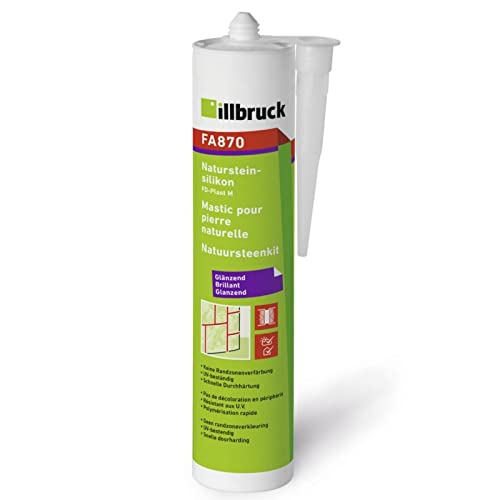 Illbruck FA870 - Silicona de mármol (superficie brillante, 310 ml), color gris