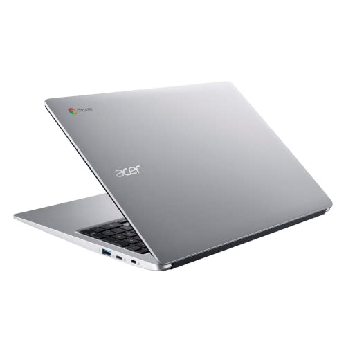 Image of acer Chromebook 315 Laptop, 15.6 inch FHD Touchscreen Display, 4GB RAM, 64GB eMMC SSD, Intel Celeron N4020 Processor, Wi-Fi, Bluetooth, Webcam, USB-C, Protective Sleeve, Chrome OS, Pure Silver, N19Q3