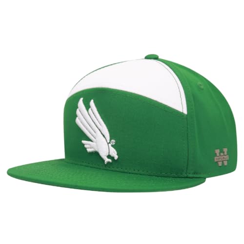 UNT University of North Texas Mean Green 7 Panels College Cap Hat - Kelly