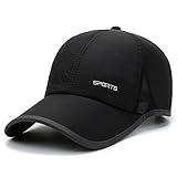 CLAPE Wasserdicht Quick Dry Cap Herren Schnelltrocknend Basecap Leicht Unstructured Baseball Cap Atmungsaktiv Mesh Running Hat Outdoor Sport Cappy