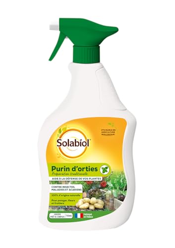 SOLABIOL Purins d'Orties - Renfort Protecteur - Pulvérisateur 1L - Contre Pucerons Acariens Mildiou & Oïdium SOPORPAL1