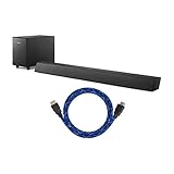 Philips 5305 2.1-Channel Sound Bar Speaker with Wireless Subwoofer and Knox Gear 4K High-Speed HDMI Cable Bundle (2 Items)