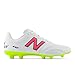 New Balance Men's 442 Academy Fg V2 Soccer Shoe, White/Hi-Lite/Black, 9