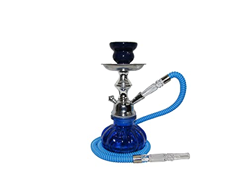 Zebra Smoke Series: 11" 1 Hose Pumpkin Echo (X1) Hookah Complete Set Complete Set (Blue) #TOP11
