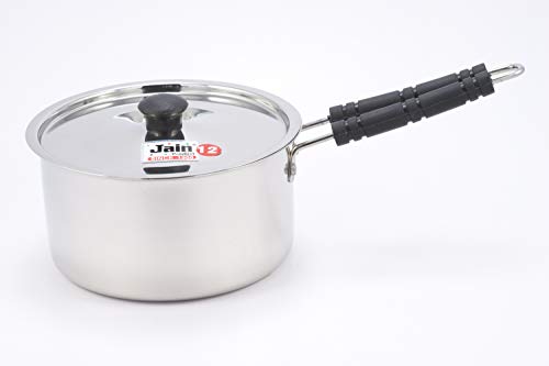 JAIN Stainless Steel Saucepan with Steel Lid | Milk & Tea Pan (Capacity 1.5 L)