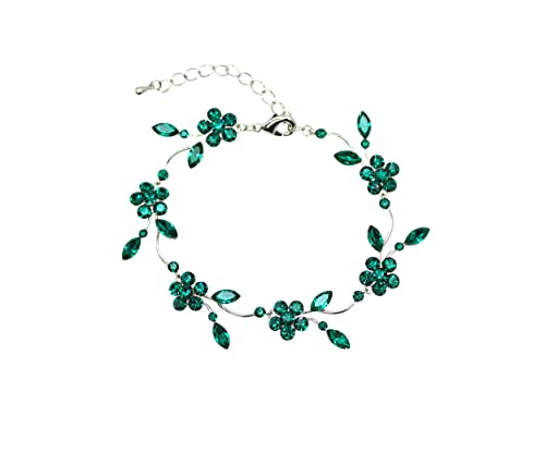 Image of Faship Gorgeous Rhinestone Crystal Floral Necklace Earrings Set