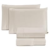 Jogo de Cama Casal Padrão Percal 400 Fios Ponto Palito 04 Peças, Antiácaro, Não faz bolinha Toque Extra Macio – Palha