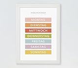Ritterprintz Lernposter Wochentage lernen Montessori Poster 