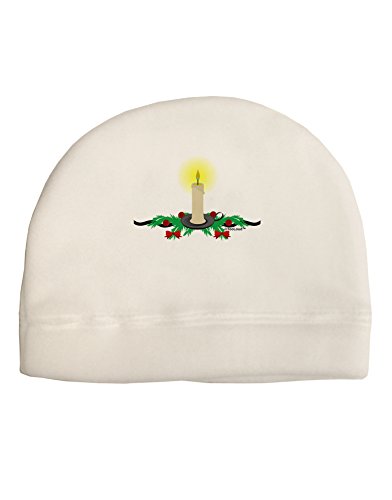 TOOLOUD Christmas Candle Child Fleece Beanie Cap Hat White