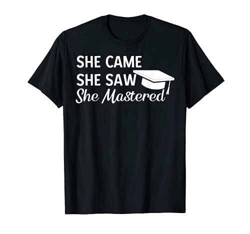 She Came She Saw She Mastered T-Shirt, Black