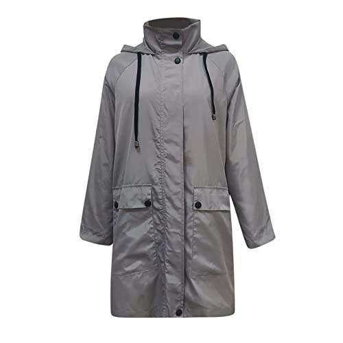Veste à capuche pour femme coupe-vent et fluide contre le froid