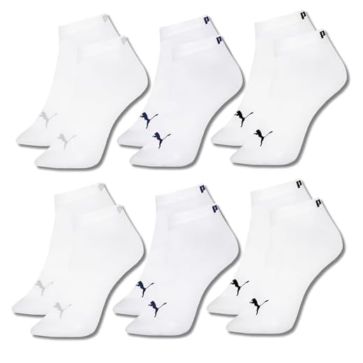 PUMA Kit 6 Pares Meia Sapatilha Esportiva Cano Curto Feminina, 6 Branca, 34-39