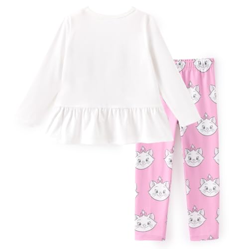 Image of Disney Toddler Girls Clothes Long Sleeve Shirt Leggings 2pcs Outfits Set