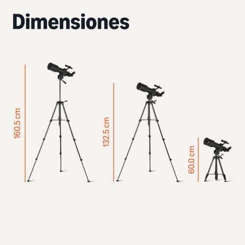 Miniatura 6 de Amazon Basics Telescopio, Apertura de 70mm y Montura AZ de 400mm, portátil con trípode, Soporte para teléfono, Bolsa, Negro