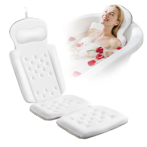 Full Body Bath Pillow, White, 51" x 16"