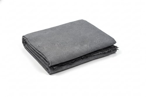 Textilhome Cubre Sofá Multiusos Funda Sofa y Cama, Manta Foulard Plaid Jarapa Colcha Cubrecama Protector Dante, 130x180 cm, Color Gris. Certificado Oeko-Tex