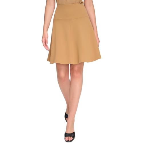 Calvin Klein Womens Petites Crepe Mini Skirt Tan 6P