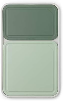 Brabantia Tasty+ 3 Piece Chopping Board Set (S,M & L) Space Saving, Non-Slip, Dishwasher Safe Cutting Boards with Drainage Grooves