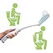 Juvo Toilet Aid with Integrated Hygienic Caddy for Range of Motion Assistance, White/Blue (SATA1)