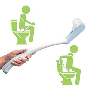 Juvo Toilet Aid – Personal Bottom Wiping Tool, Bathroom Mobility Aid for Disabled, Elderly, and Surgery Recovery – 18″ long wand with hygienic cover