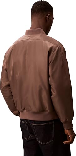 Calvin Klein Herren Bomberjacke Jeans Hero mit Reißverschluss, Braun (Warm Oak), S – Ansicht 2
