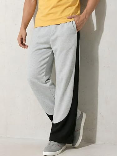 Image of Men's Plain Loose Fit Trouser | Polycotton Joggers with Elastic Waistband & Side Pockets | Comfortable Gym, Running & Casual Wear Lower