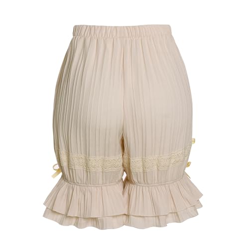 Womens Lolita Bloomers Retro Embossed Ruffles Pumpkin Pants Bottom Shorts3