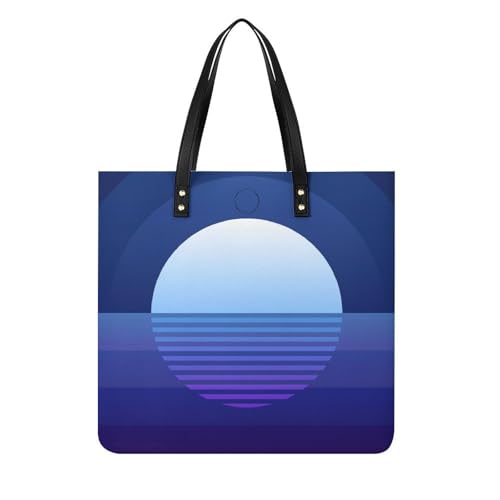 Sac à main shopper Lune Bleue grand sac à bandoulière et tote bag de voyage