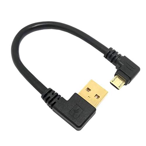 Superior ZRL® Câble USB de charge rapide 2.0 mâle coude à angle droit 90 degrés vers câble de données micro USB mâle coudé à gauche Noir (15 cm, 50 cm, 1 m), Noir , 1 m