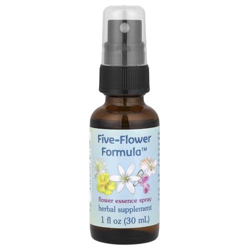 Five-Flower Formula Spray Flower Essence Services, remedio herbal natural en atomizador de 1 oz