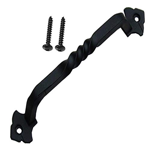 Flash Deals - 80% OFF Black cast Iron Handles, Cabinet Door Handles, Door Handles, barn Door Hardware, Handles Sliding barn Door Handle Wooden Door Handle 18.2cm