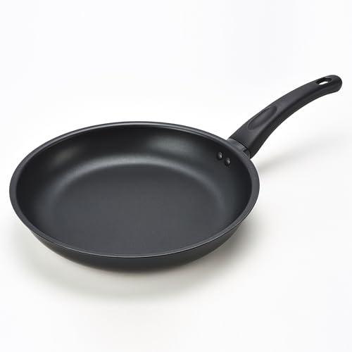 Homatz Induction Frying Pan, Aluminium, Heat Resistant Handles, All Hobs Compatible Frying Pan Nonstick Pan for Professional & Home Cooking (Black, 28cm)