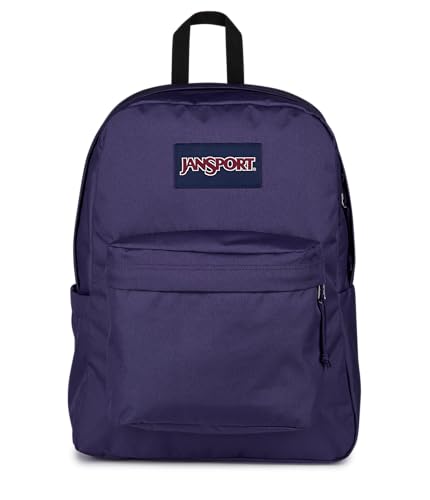 Image of JanSport SuperBreak Plus Backpack with Padded 15-inch Laptop Sleeve and Integrated Bottle Pocket - Spacious and Durable Daypack for Work and Travel - Amethyst Angst