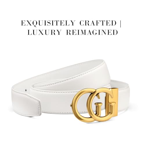 Image of Mens Microfiber Synthetic Leather Belt for Men - Adjustable Strap with Gold Buckle, Belt for Business & Casual