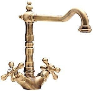 Tre Mercati French Classic Mono Sink Mixer, Antique Brass