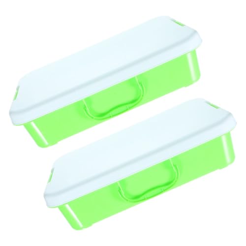 STOBOK Spacious Plastic Tray Lid for Boys and Girls Portable Sandbox Box Handle Sturdy Toys Storage Case Montessori Activity Box