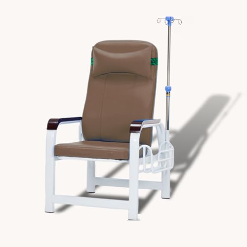 Krzesło medyczne z regulowanym podłokietnikiem i drążkiem dożylnym, miękkie wyściełane siedzisko do pobierania krwi w domach opieki i klinikach
