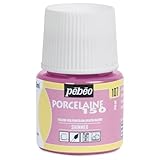 Pebeo Porcelaine 150 Ceramic Paint - Water-Based High-Gloss Color Paints for Porcelain, Premium Art Supplies, Non-Toxic & Heat-Safe, 45 ml Bottle, Shimmer Pink