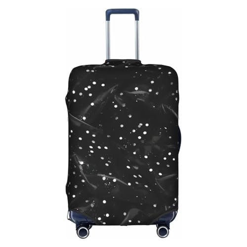 Housse en polyester lavable style paillettes noires et blanches S